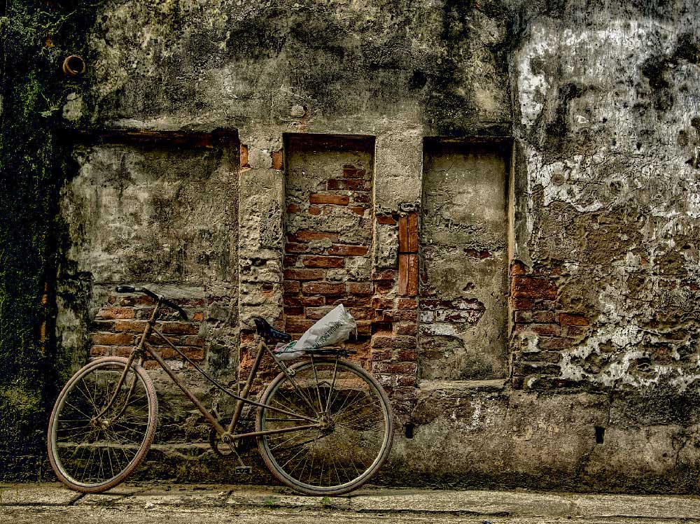 Bike Wall Hanoi Vietnam